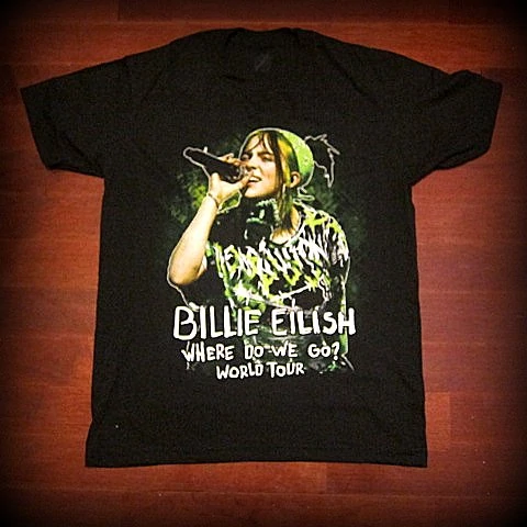 BILLIE EILISH- Where Do We Go? World Tour  Two Sided Printed-T- Shirt